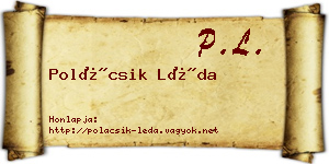 Polácsik Léda névjegykártya